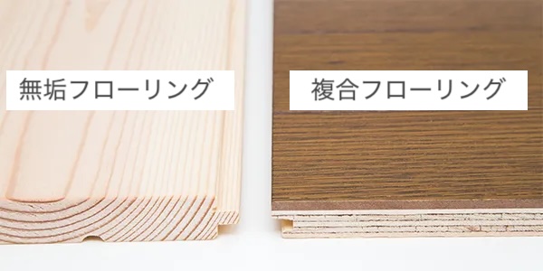 無垢フローリングと複合フローリングの違い